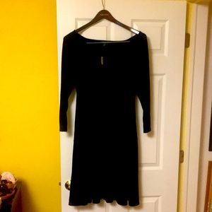 Ralph Lauren dark dark blue dress almost black. Size large. New with tags
